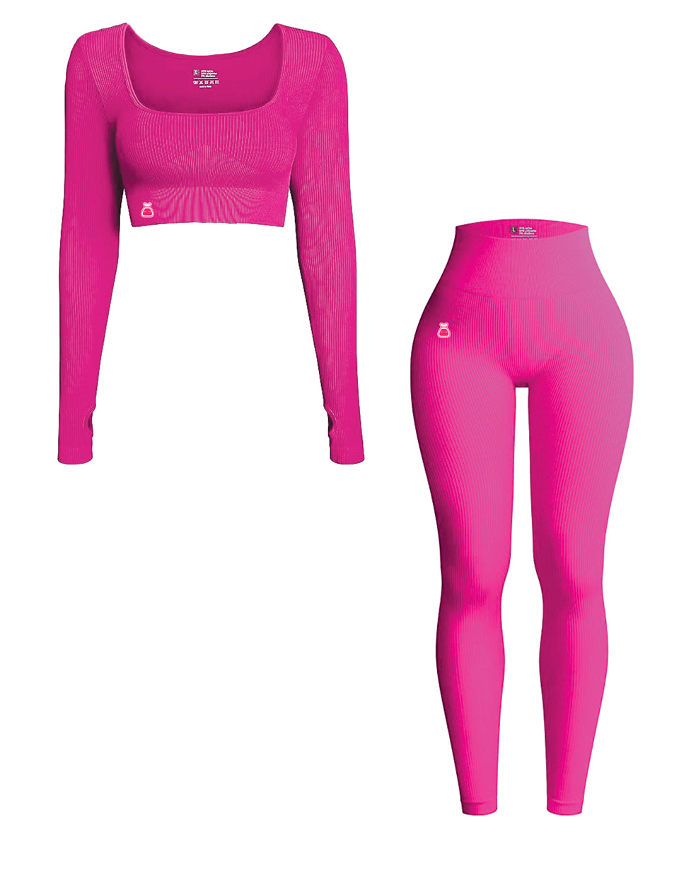 Bag Girl Wideband Knit Long Sleeve Legging Set