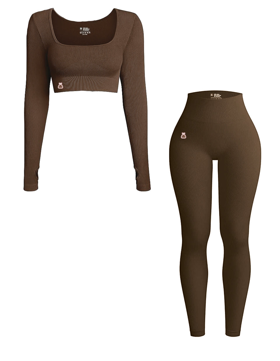 Bag Girl Wideband Knit Long Sleeve Legging Set