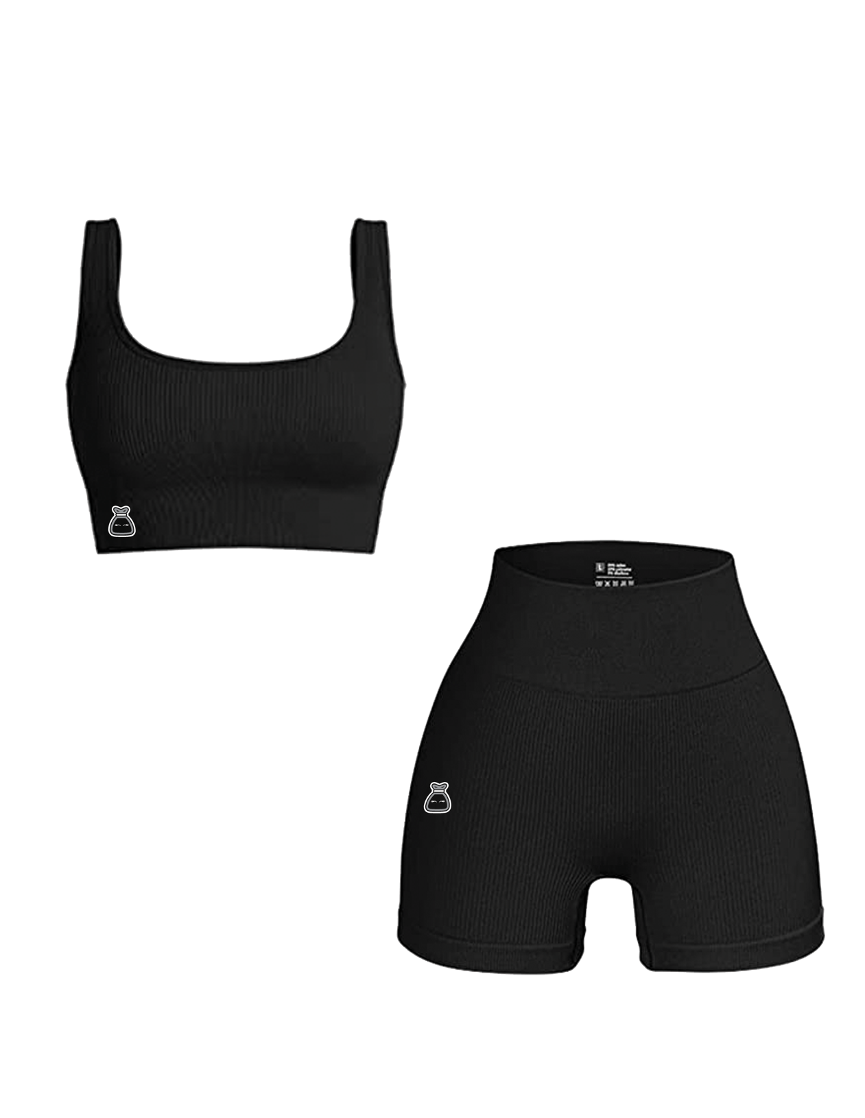 Bag Girl Wideband Knit Biker Shorts Set