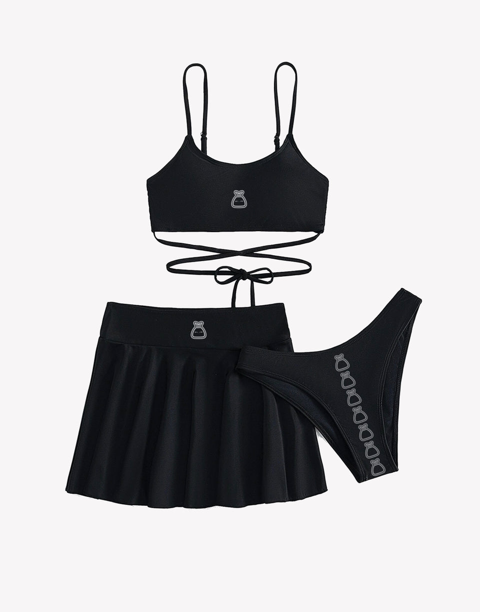 Bag Girl Mini Skirt 3 Piece Set