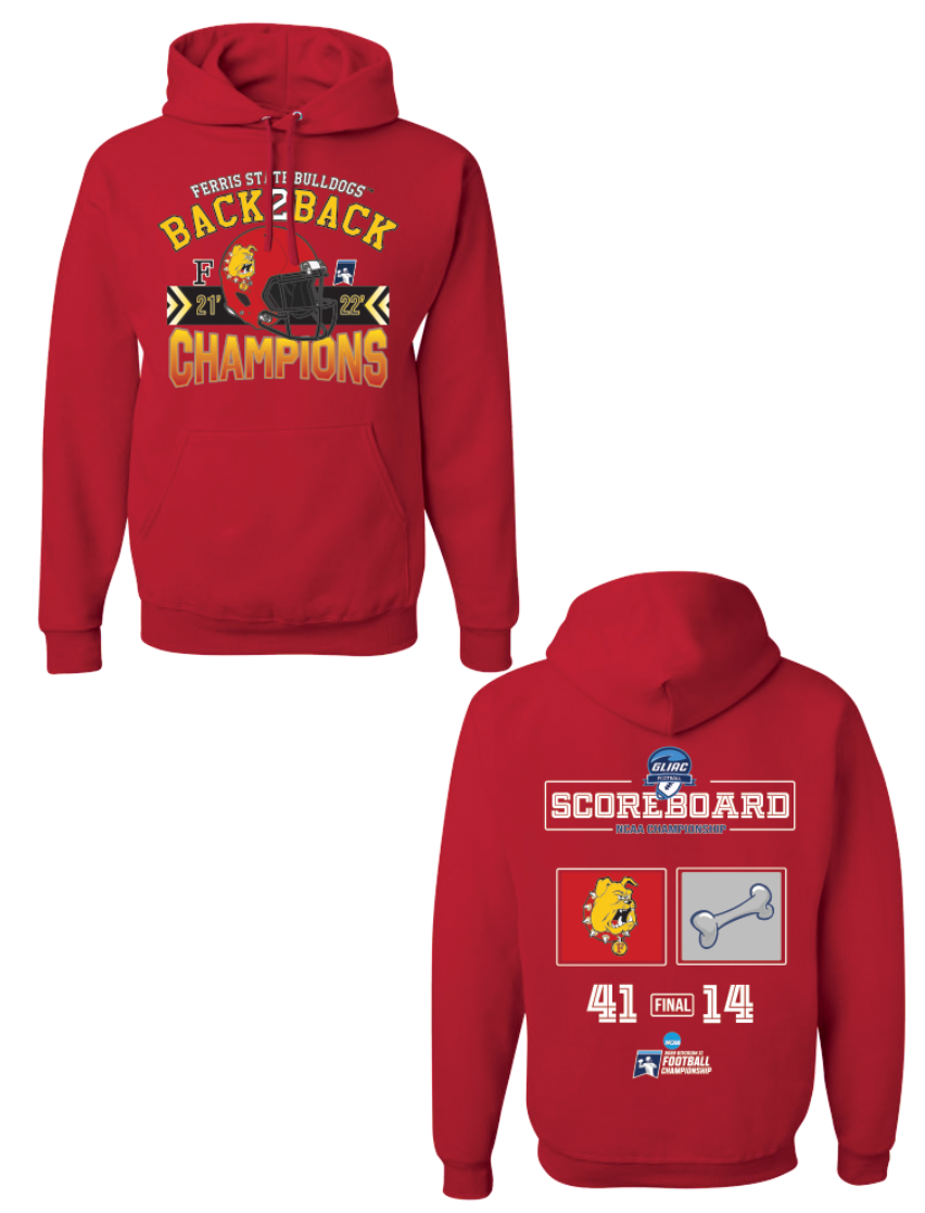 Back 2 Back Ferris State Bulldogs National Championship Hoodie